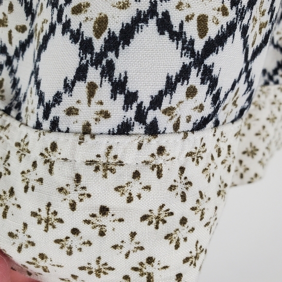 Ann Taylor Loft 00 Mini Skirt Blue & White Cottagecore Boho‎ pockets - Picture 5 of 8